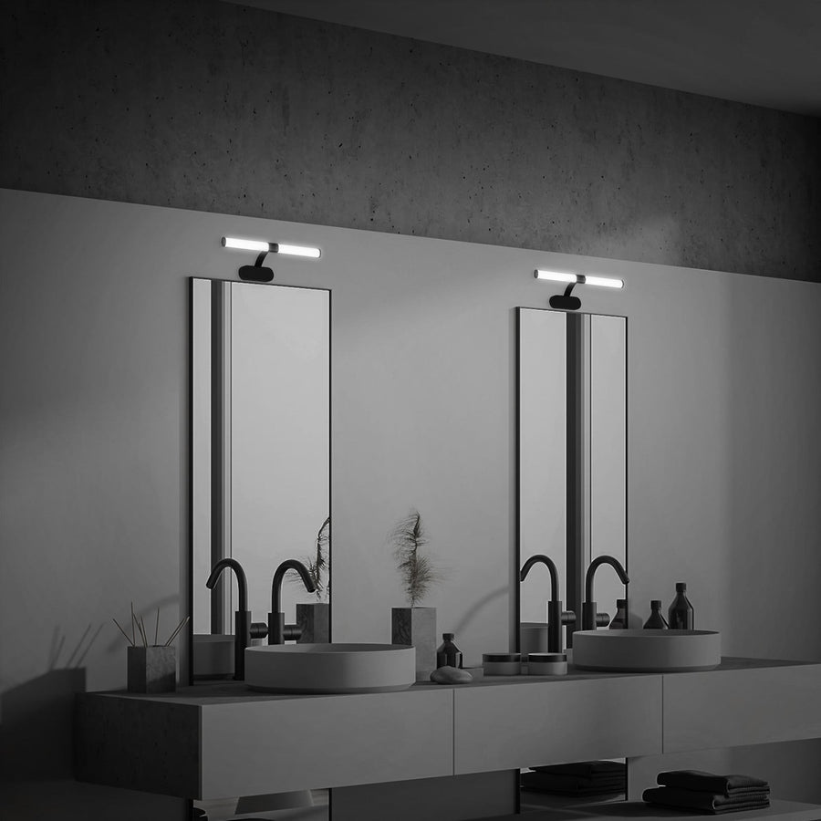 Applique murale LED Runt IP44, noir et blanc, Ø 40 cm, IP44