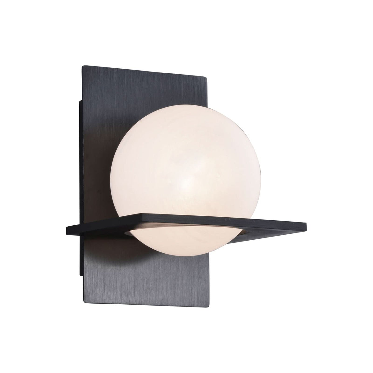 Applique murale Kulka en verre, noir et blanc, hauteur 16 cm