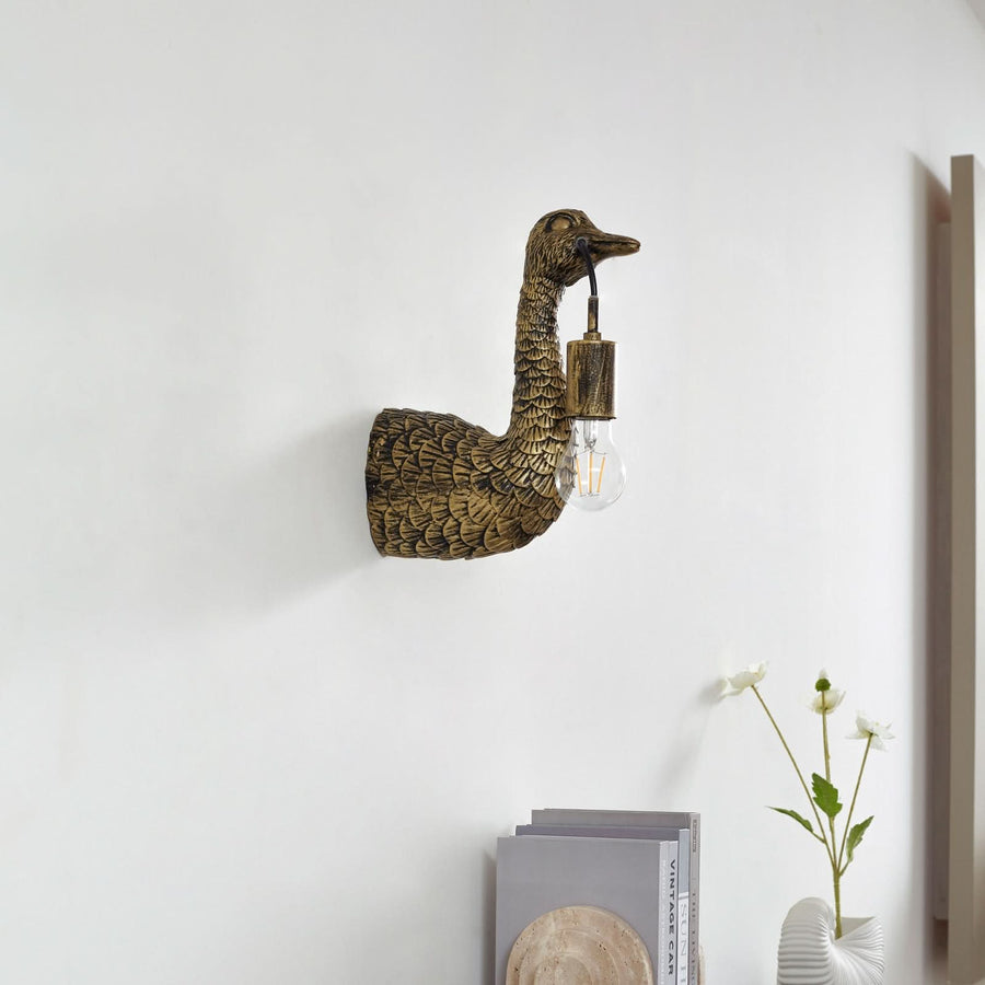 Applique murale Nirvathia en métal, laiton, hauteur 30,5 cm