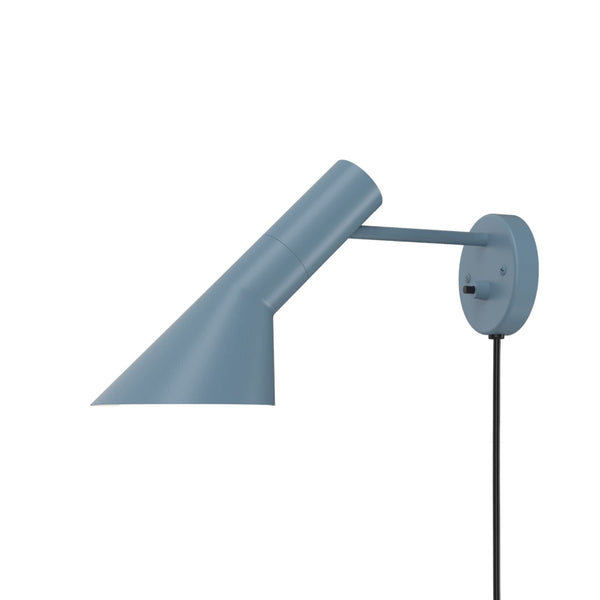 Applique murale AJ en acier, bleu, hauteur 18 cm