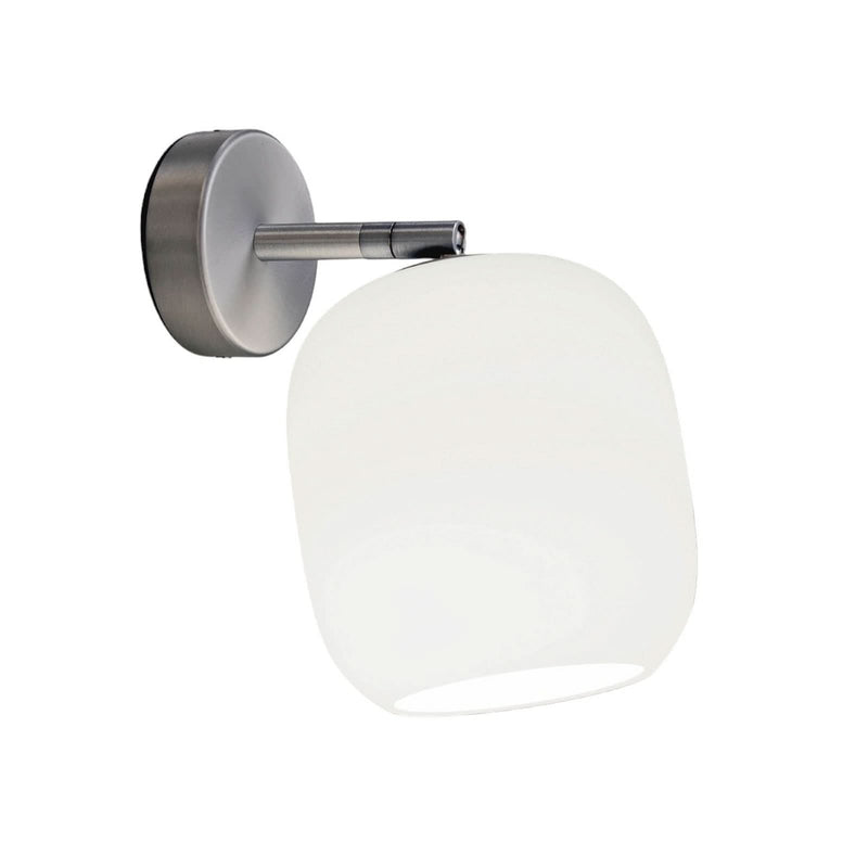 Applique murale Murea en verre, blanc mat
