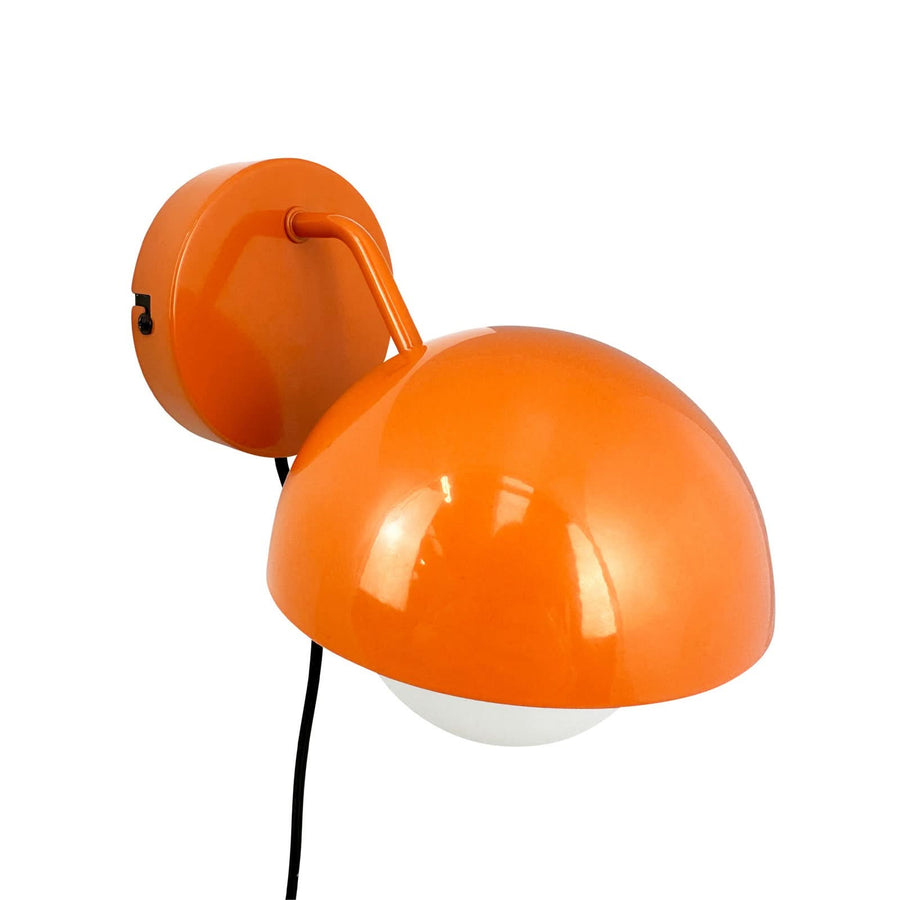Applique murale Rose en verre, orange, hauteur 13 cm