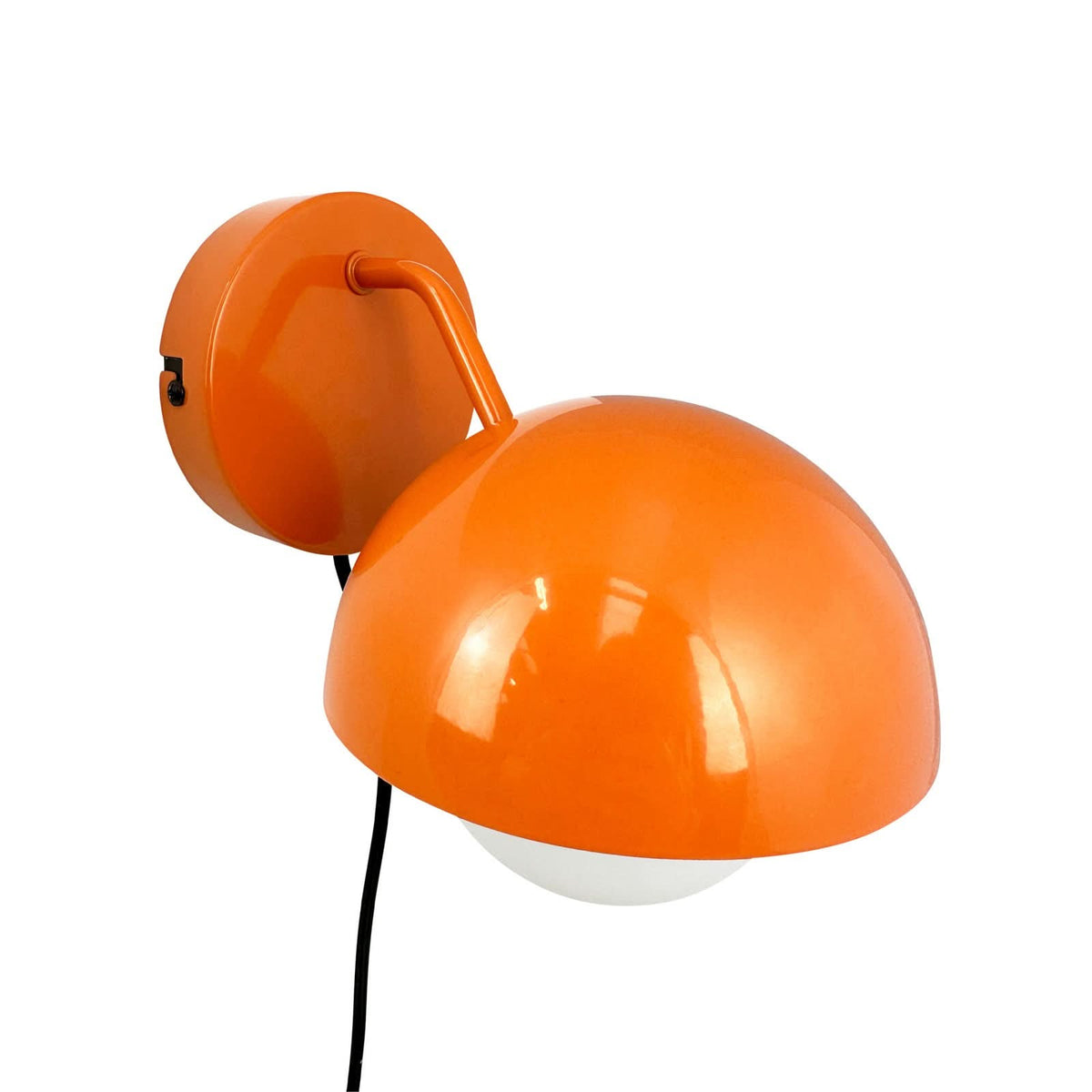 Applique murale Rose en verre, orange, hauteur 13 cm