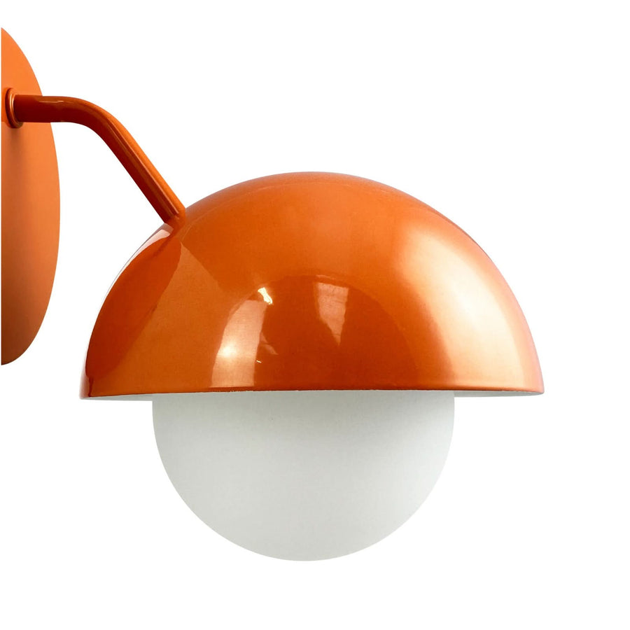 Applique murale Rose en verre, orange, hauteur 13 cm