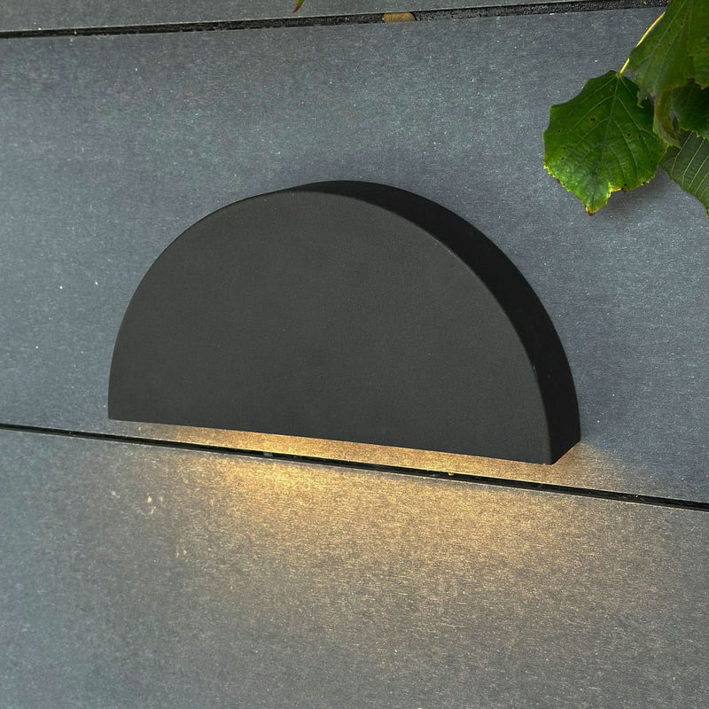 Applique d'extérieur Scott en métal, noir, hauteur 13,5 cm, IP44