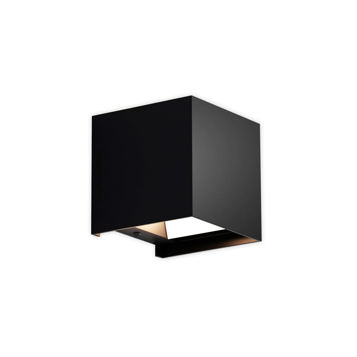 Applique murale Zuza 2 en aluminium, noir, hauteur 10 cm