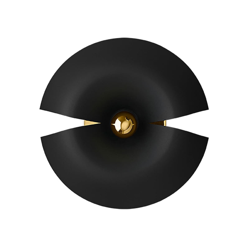 Applique murale Cycnus en aluminium, noir, Ø 30 cm
