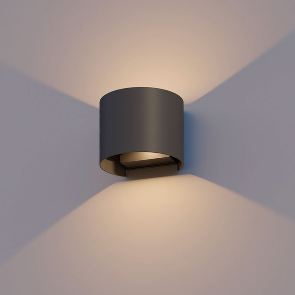 Applique d'extérieur LED en aluminium, noir, hauteur 10 cm, IP54