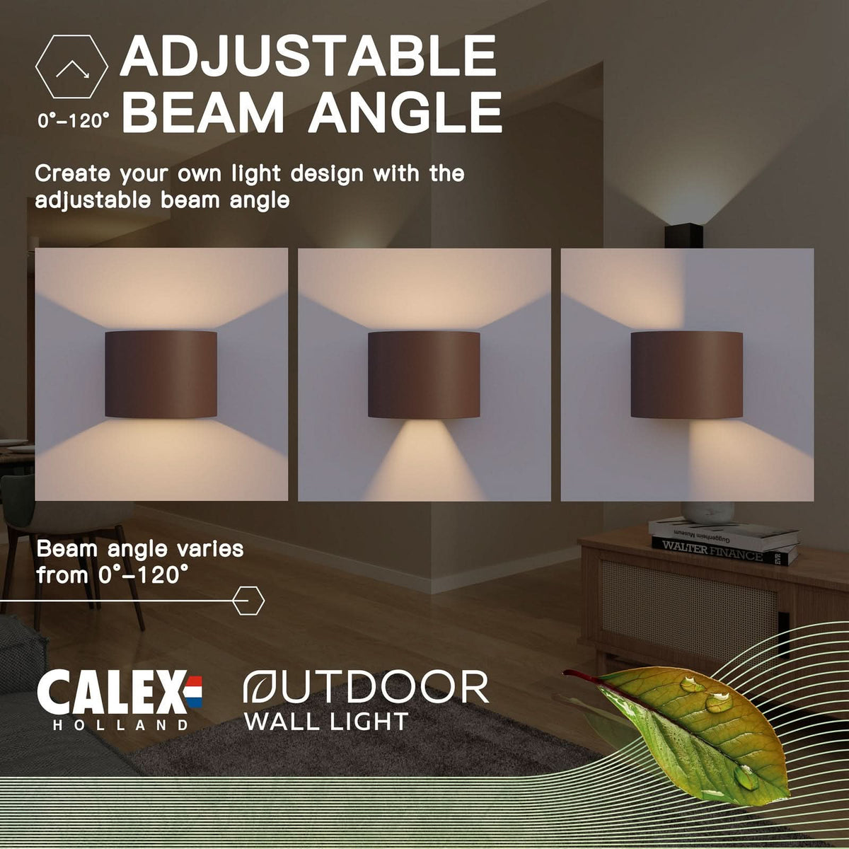 Applique d'extérieur LED en aluminium, rouille, hauteur 10 cm, IP54