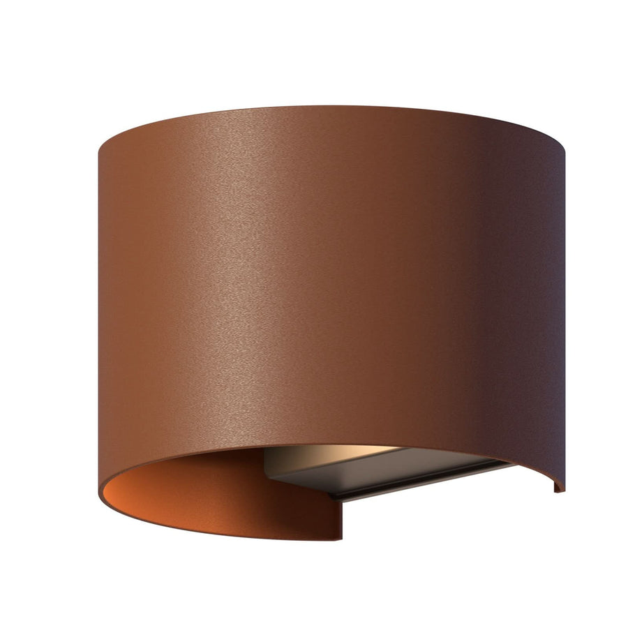 Applique d'extérieur LED en aluminium, rouille, hauteur 10 cm, IP54
