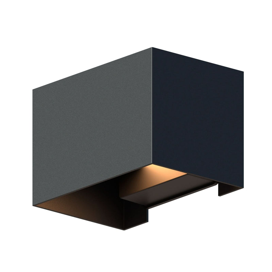 Applique d'extérieur LED Rectangle en aluminium, noir, hauteur 10 cm, IP54