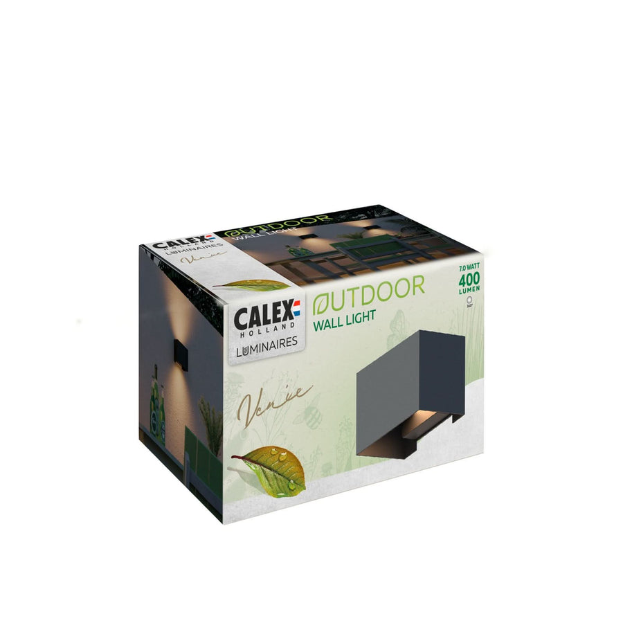 Applique d'extérieur LED Rectangle en aluminium, noir, hauteur 10 cm, IP54