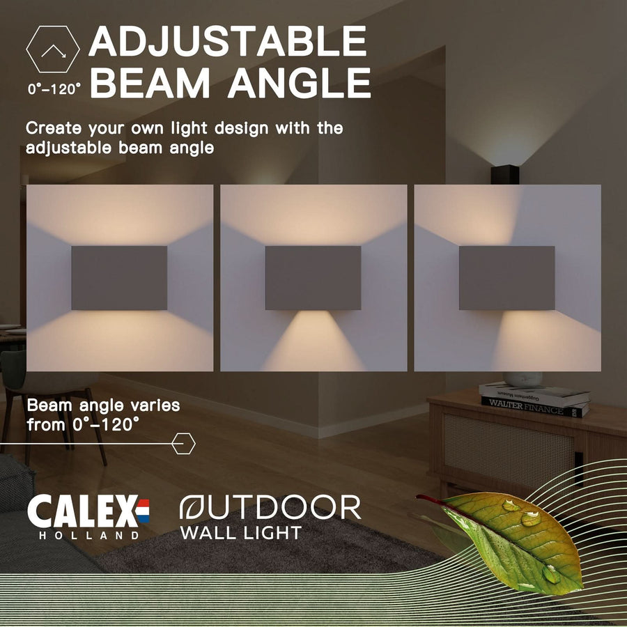 Applique d'extérieur LED Rectangle en aluminium, anthracite, hauteur 10 cm, IP54