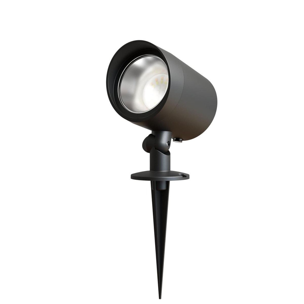 Spot à piquer d'extérieur LED en aluminium, noir, Ø 10,2 cm, IP44