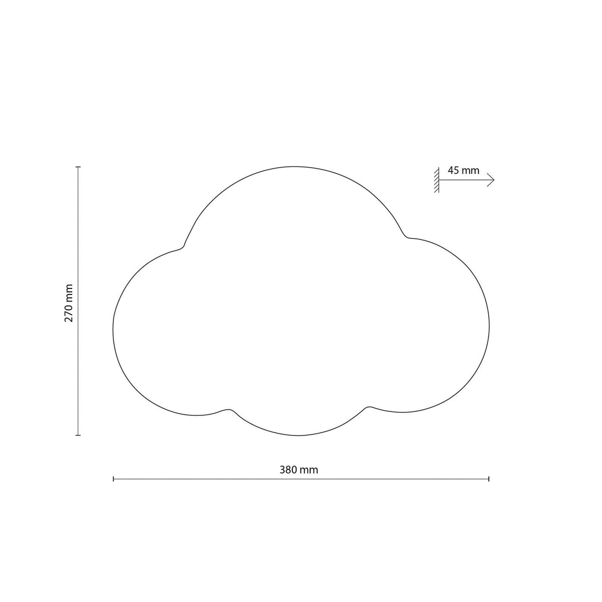 Applique murale Cloud en acier, blanc, 2 lumières