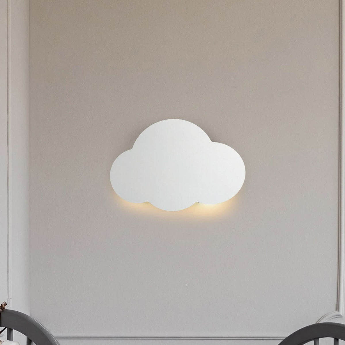 Applique murale Cloud en acier, blanc, 2 lumières