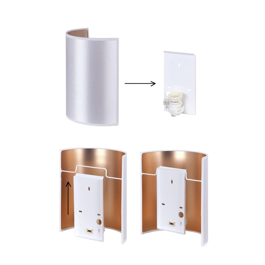 Applique murale Idun, beige, hauteur 24 cm