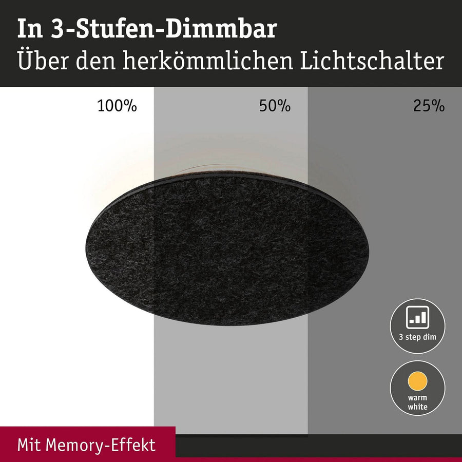 Applique murale LED Tulga, anthracite, Ø 20 cm