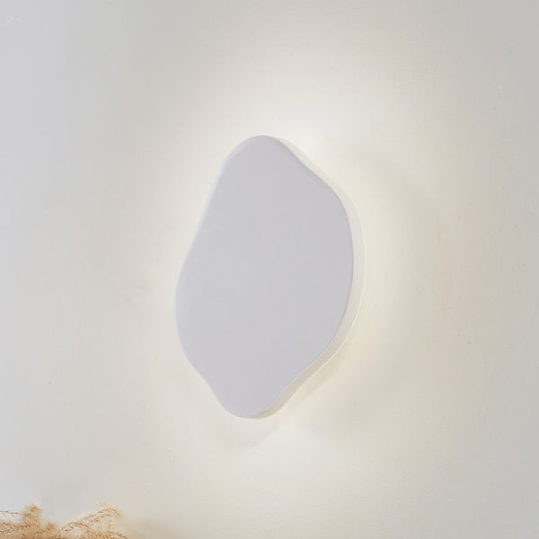 Applique murale LED Nielson en plâtre, blanc, hauteur 30 cm