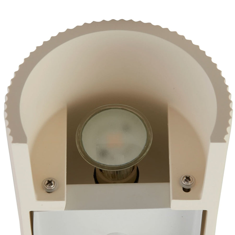 Applique murale Colja en plâtre, beige, 2 lumières, hauteur 30,5 cm