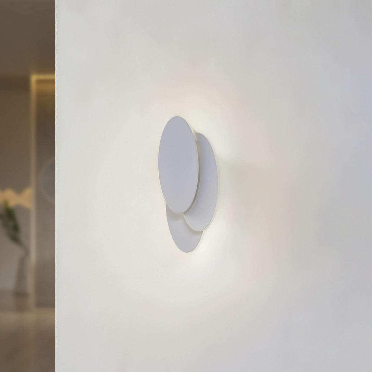 Applique murale LED, blanc, hauteur 28 cm