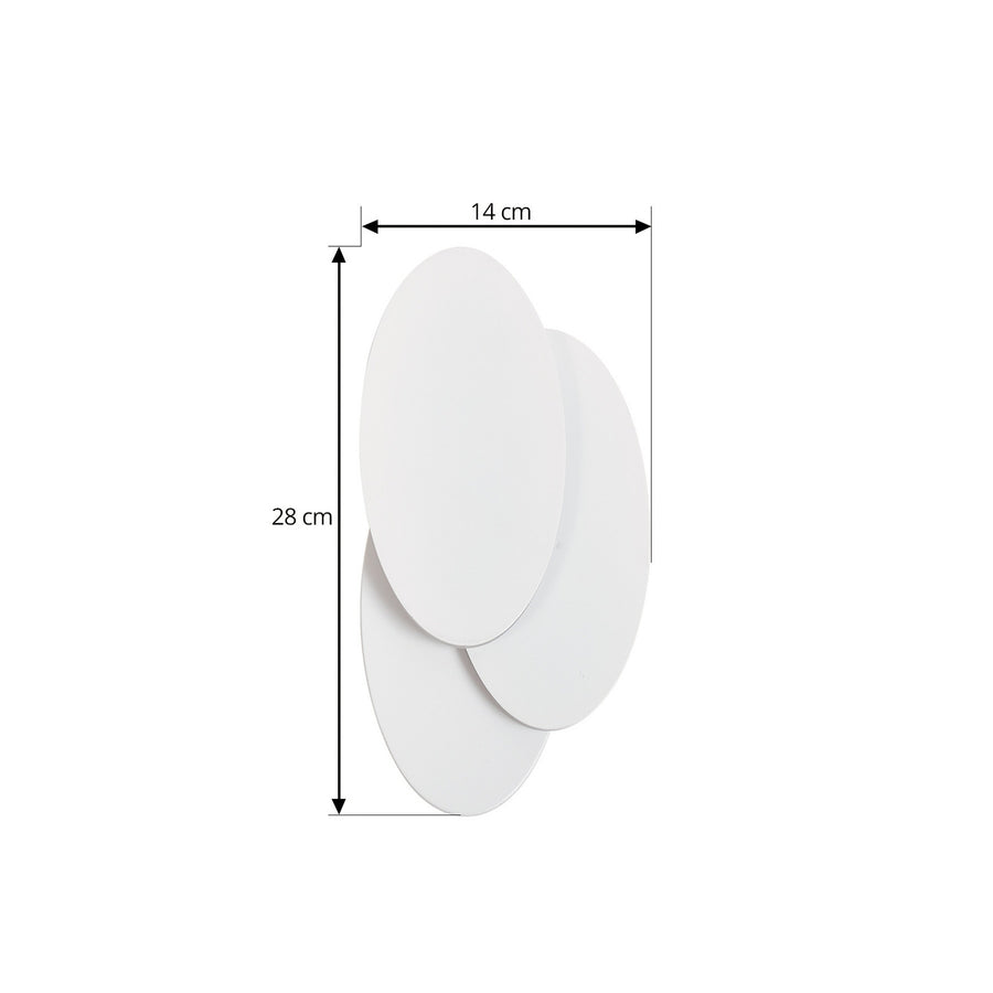 Applique murale LED, blanc, hauteur 28 cm
