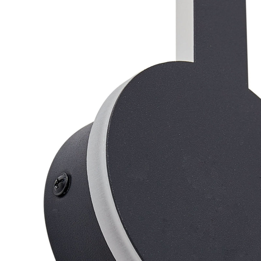 Applique murale LED Borian, noir, hauteur 40 cm