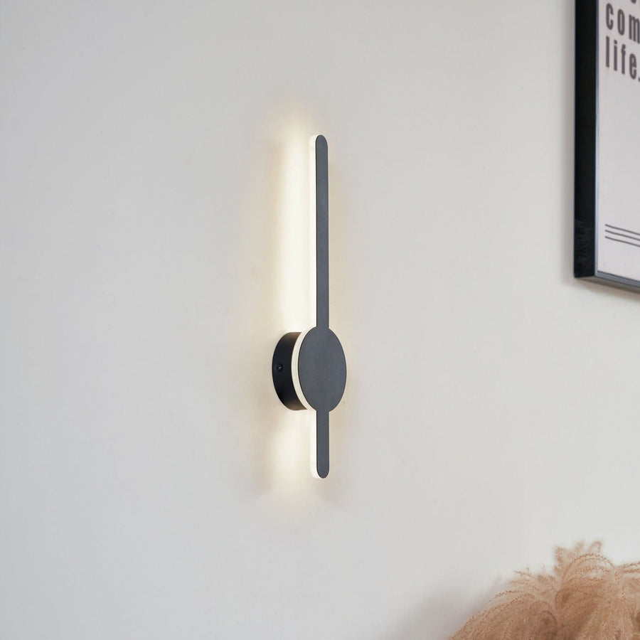 Applique murale LED Borian, noir, hauteur 40 cm