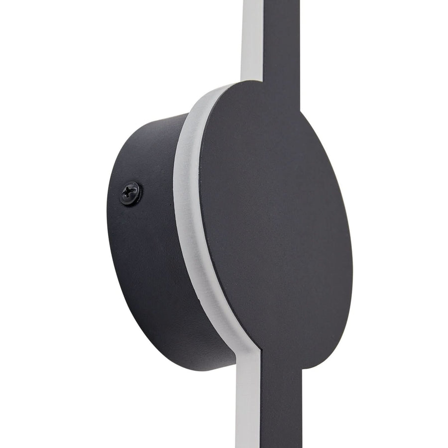 Applique murale LED Borian, noir, hauteur 40 cm