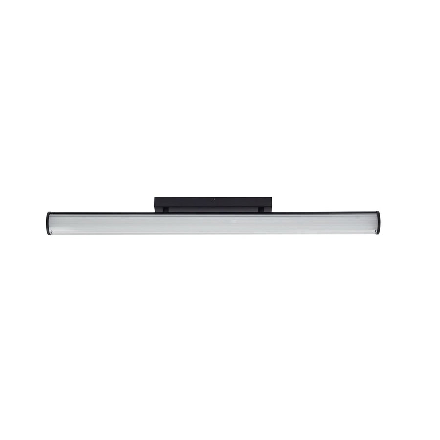 Applique murale LED en acier, noir et blanc, hauteur 6,4 cm, IP44