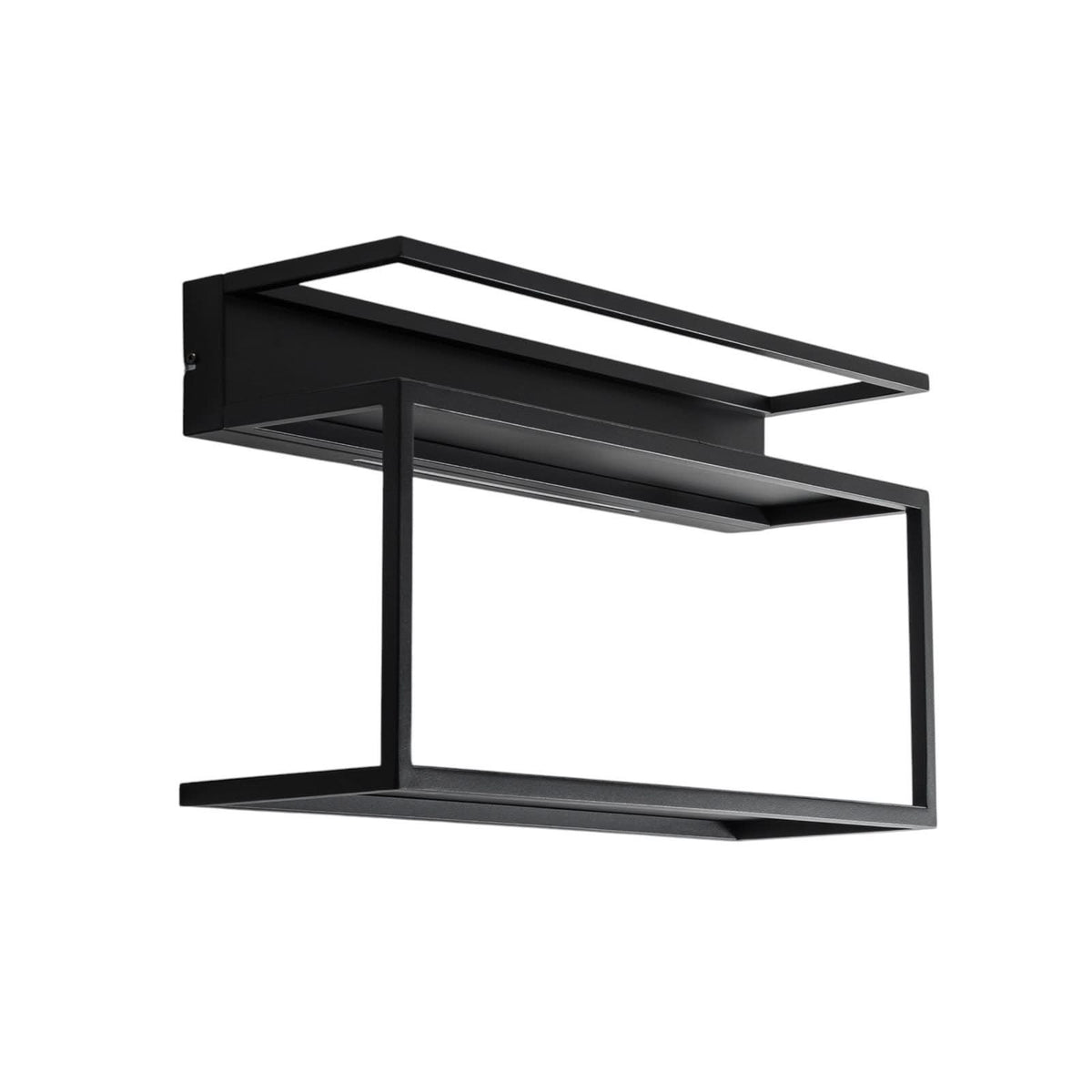 Applique murale LED Shelf en acier, noir, hauteur 33,5 cm