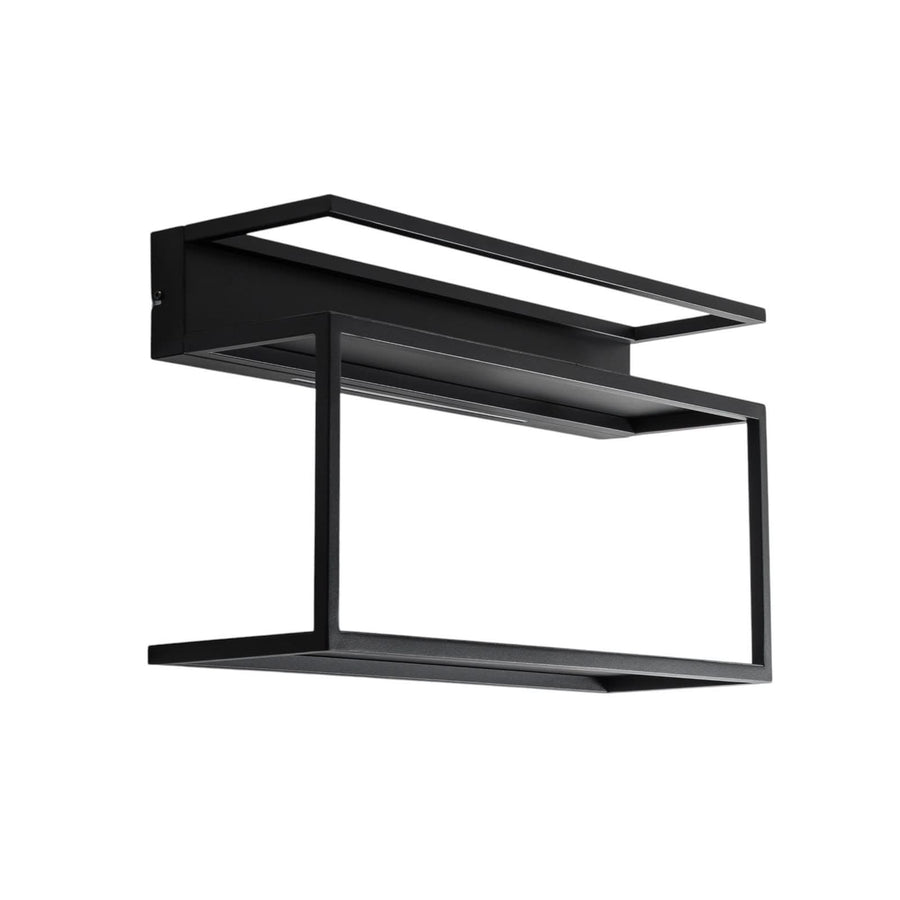 Applique murale LED Shelf en acier, noir, hauteur 33,5 cm