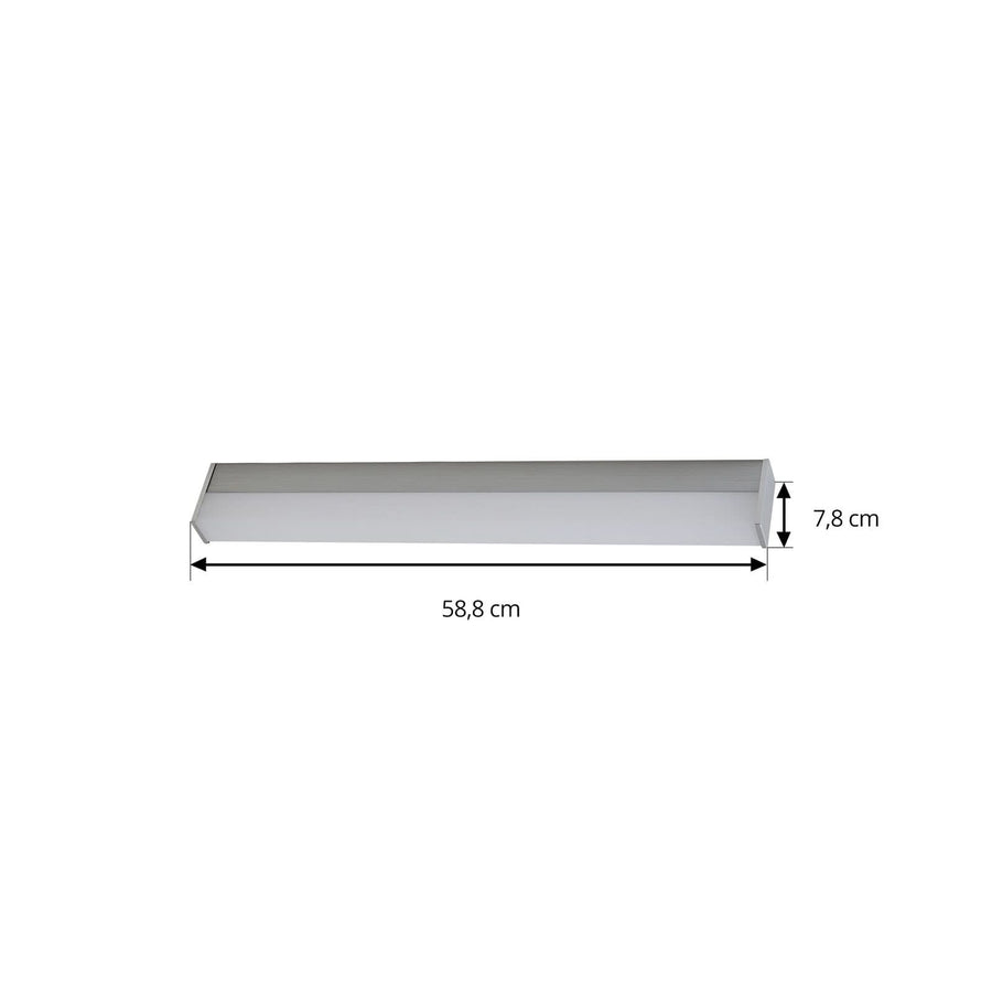 Applique murale LED Philippa en aluminium, blanc, hauteur 4 cm, IP44