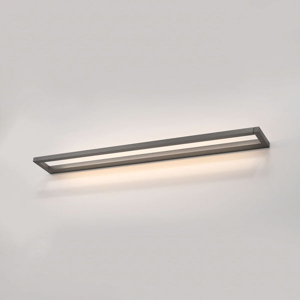 Applique murale LED Puro en aluminium, gris, hauteur 2 cm