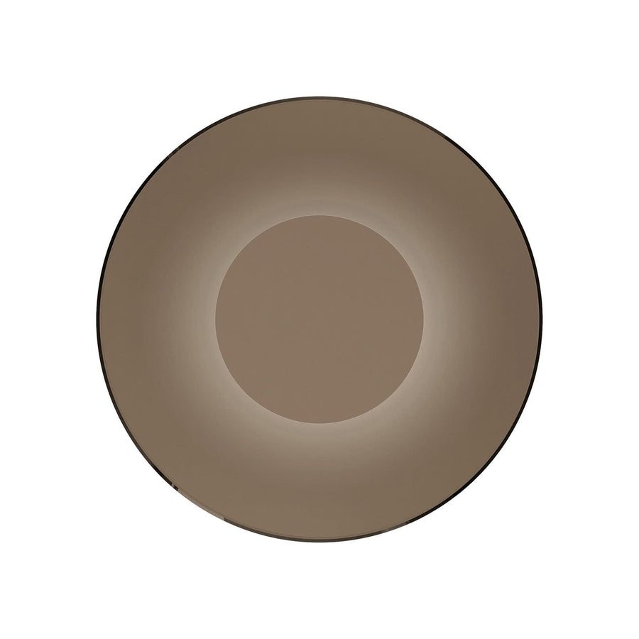 Applique murale LED Moon en verre, bronze et ambre transparent, Ø 32 cm