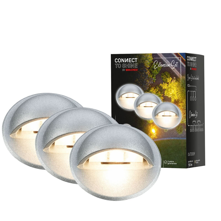 Spot encastré de sol d'extérieur LED 3923034, chromé mat, Ø 3,5 cm, IP65