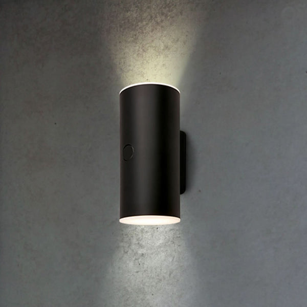 Applique d'extérieur LED rechargeable 3786015, noir, 2 lumières, Ø 7 cm, IP44