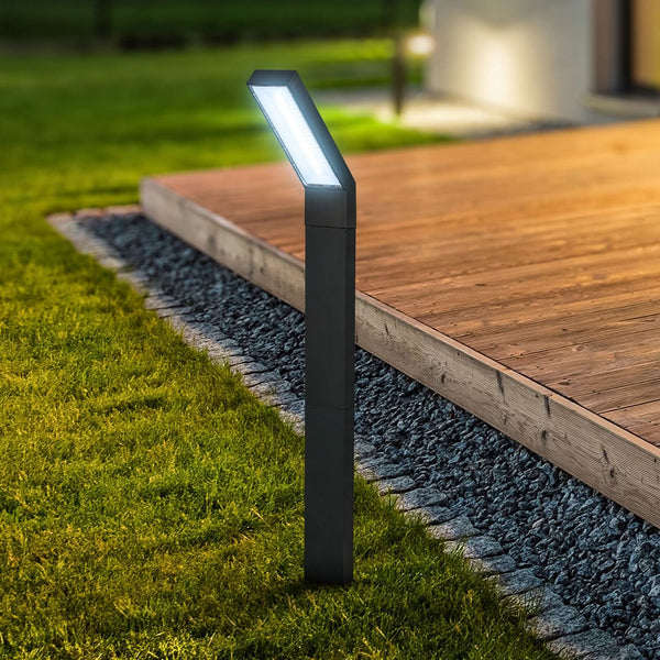 Lampe solaire d'extérieur LED 3796015 en aluminium, noir, hauteur 66 cm, IP44