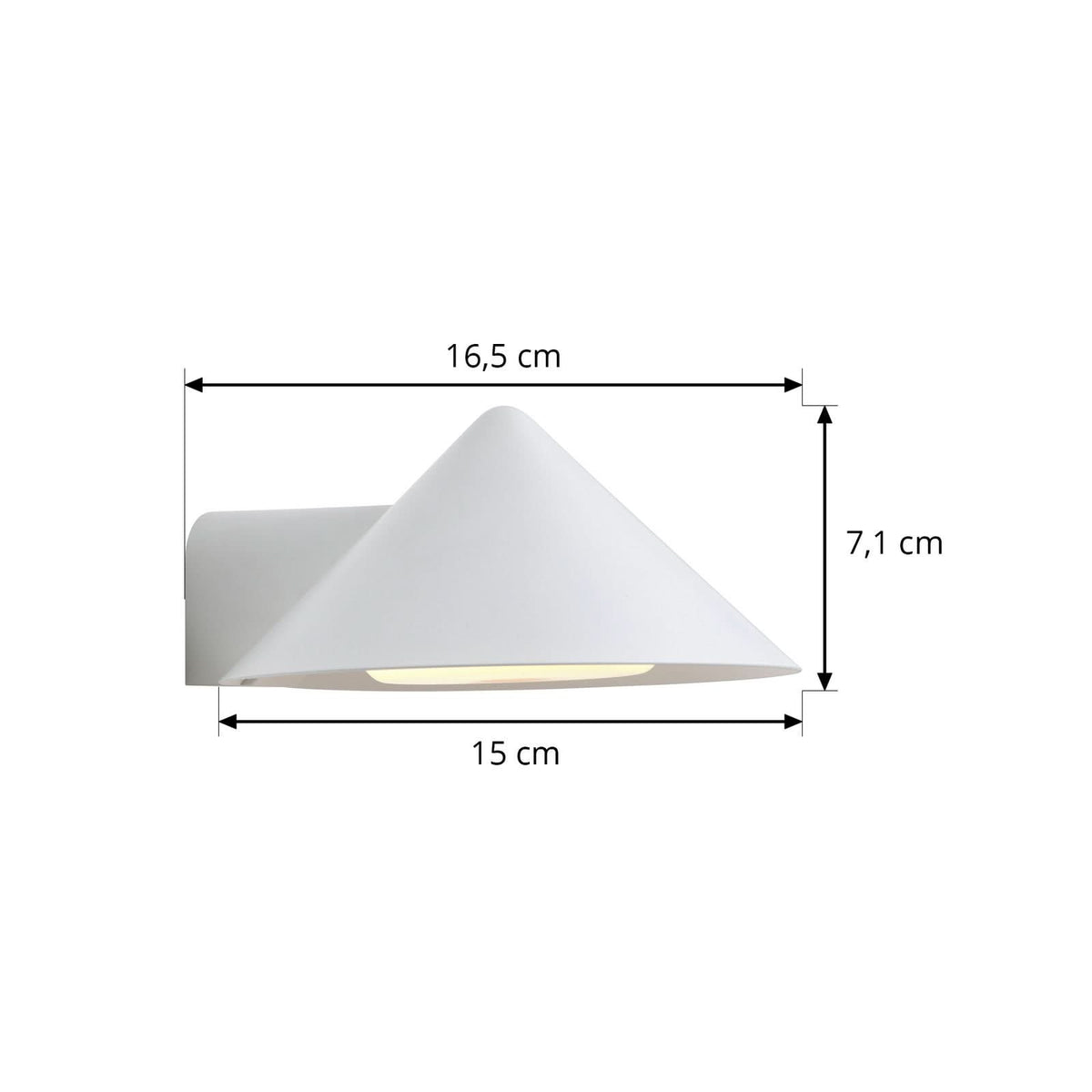 Applique murale rechargeable Grasp, blanc, hauteur 7,1 cm