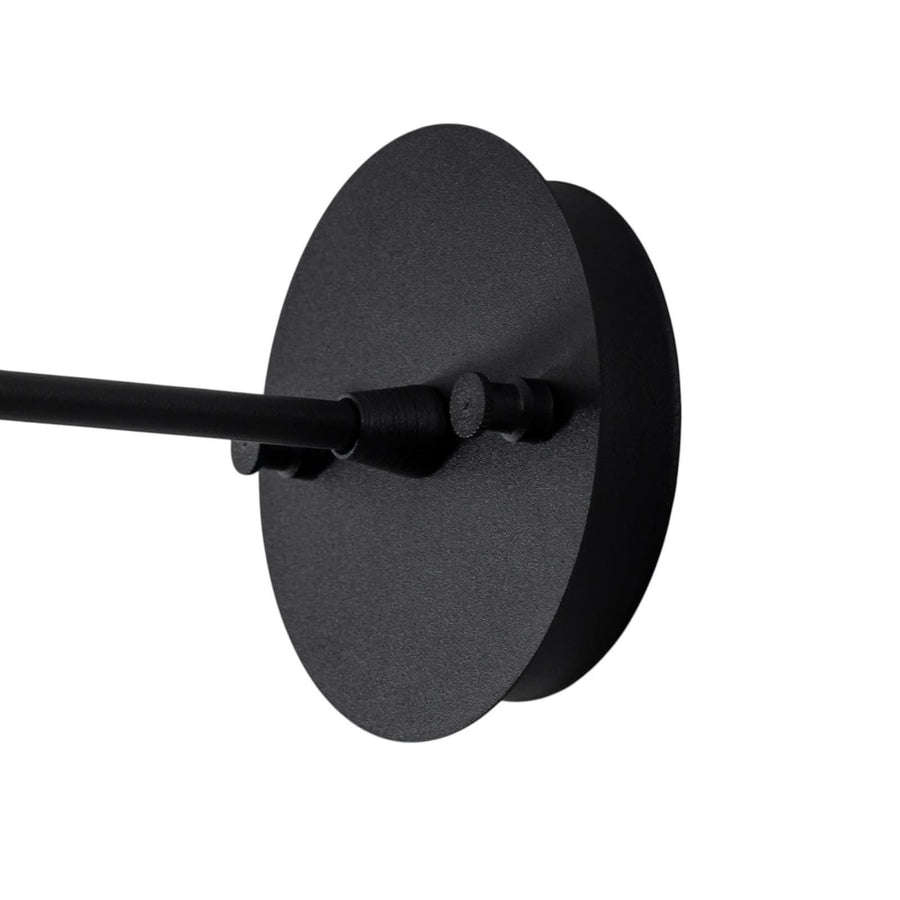 Applique murale Berceste 252-A en métal, noir doré, hauteur 25 cm
