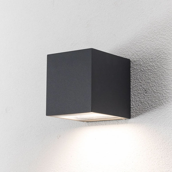 Applique d'extérieur LED 24718 K3 en verre, graphite, hauteur 13 cm, IP65