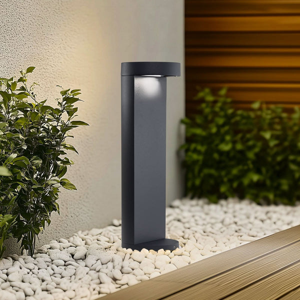 Potelet d'extérieur LED 84749 en aluminium, graphite, Ø 19 cm, IP65