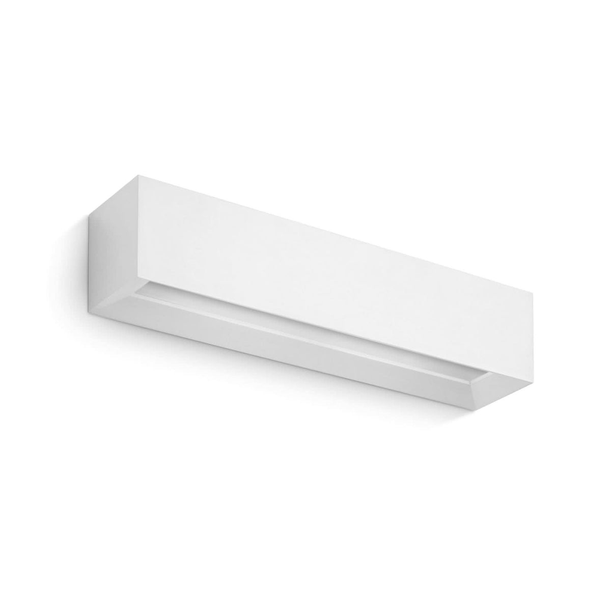 Applique murale Hermione en plâtre, blanc, 2 lumières, hauteur 7 cm