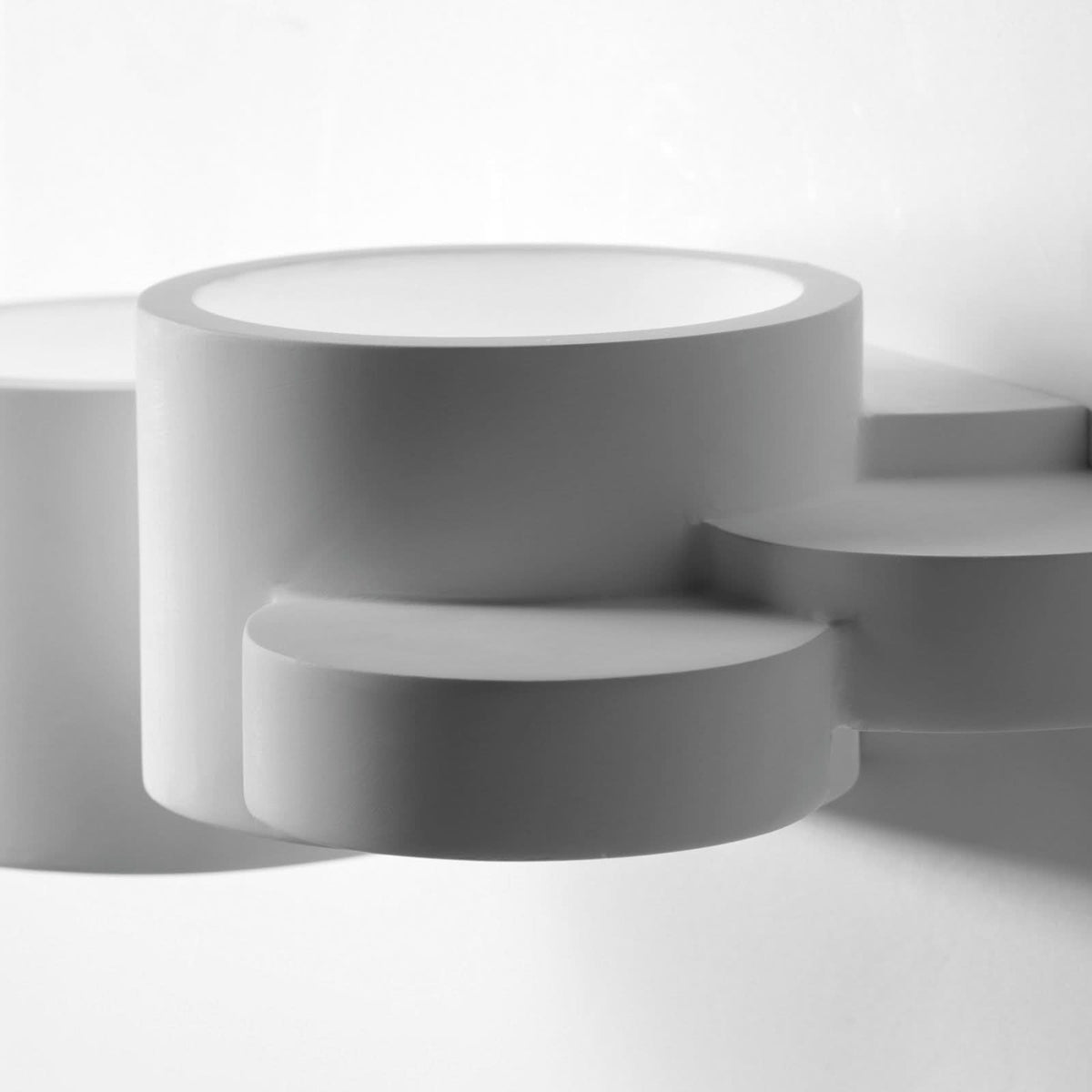 Applique murale Chio en plâtre, blanc, 2 lumières, hauteur 10,5 cm