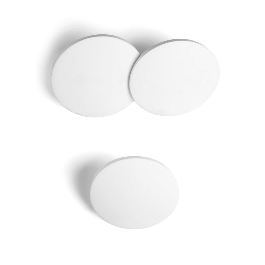Applique murale Patra en plâtre, blanc, 2 lumières, hauteur 17,5 cm