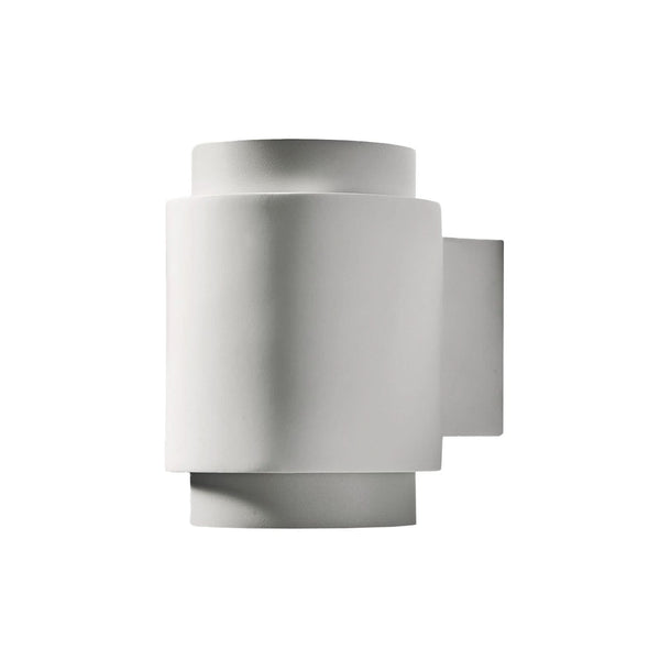 Applique murale Syme en plâtre, blanc, 2 lumières, hauteur 14,6 cm