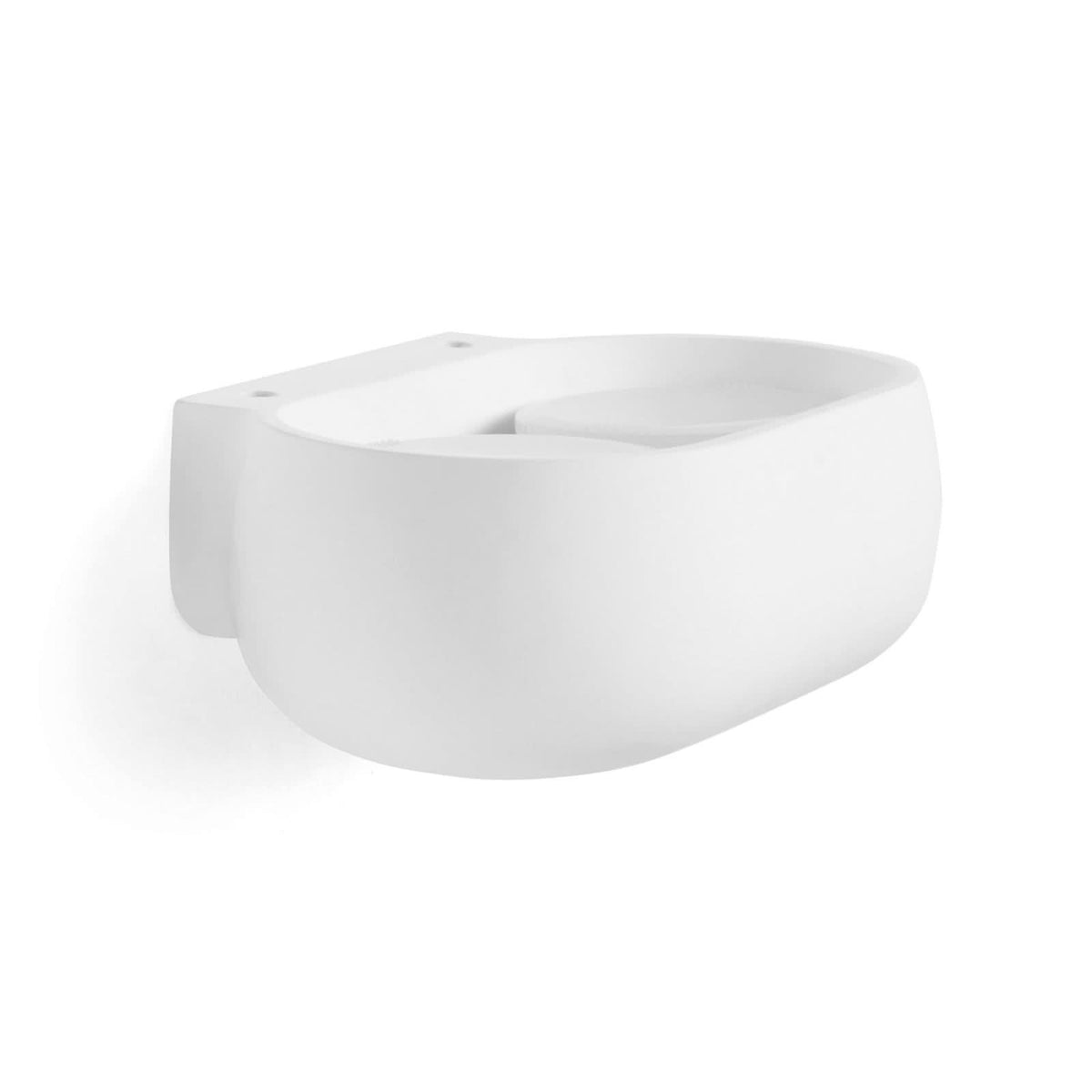 Applique murale Mysia en plâtre, blanc, 2 lumières, hauteur 7,5 cm
