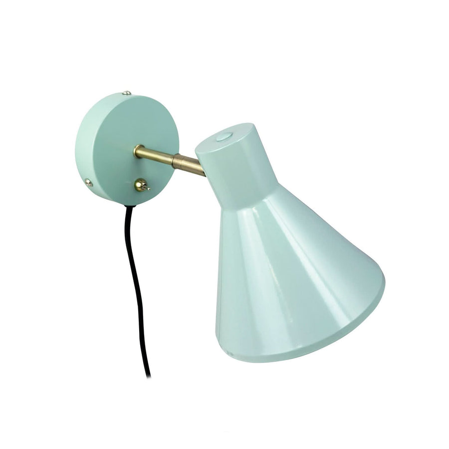 Applique murale Sleep en acier, vert, hauteur 17 cm