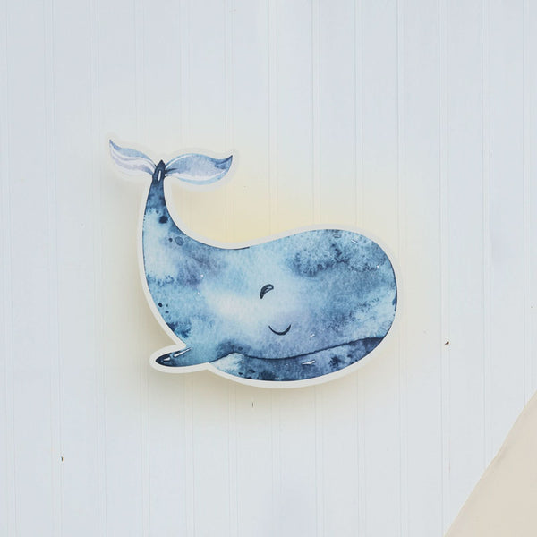 Applique murale LED Paul Cachalot, bleu, hauteur 20 cm
