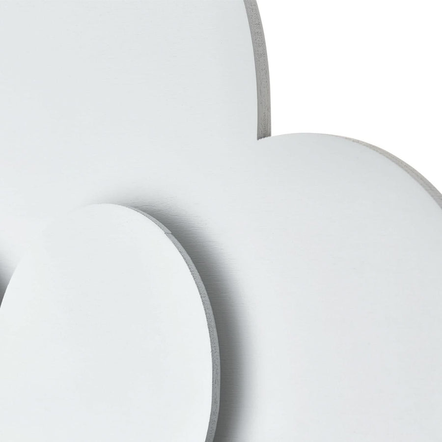 Applique murale LED Nuage en bois, blanc, hauteur 20 cm